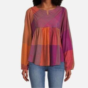 Plaid Multicolor Women's Top World Market